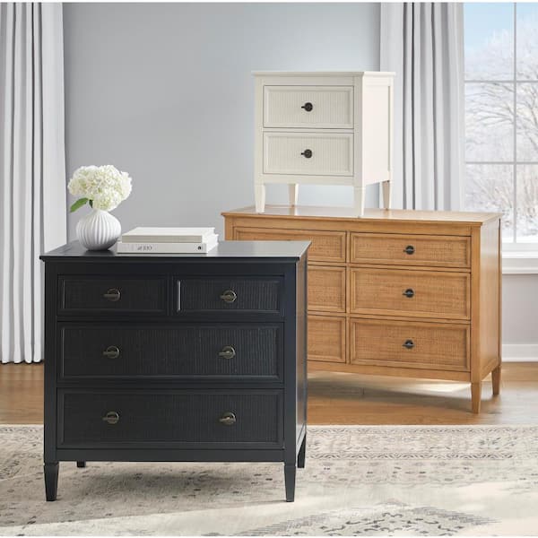 Marsden Ivory 6-Drawers 54 in. Cane Dresser without Mirror Marsden Ivory 6-Drawers 54 in. Cane Dresser without Mirror