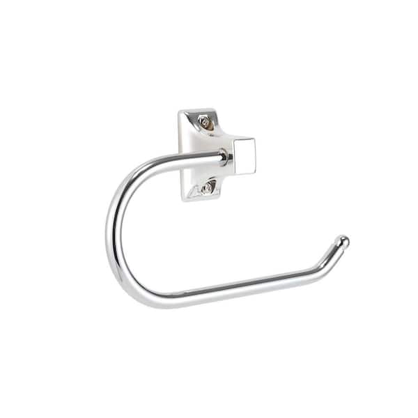 Croydex Sutton Hook Single Post Toilet Paper Holder in Chrome