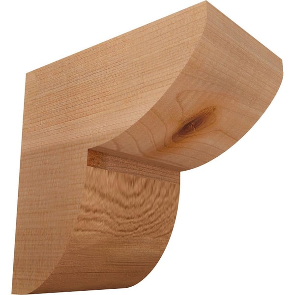Ekena Millwork 3-1/2 in. x 6 in. x 6 in. Western Red Cedar Crestline Smooth Corbel