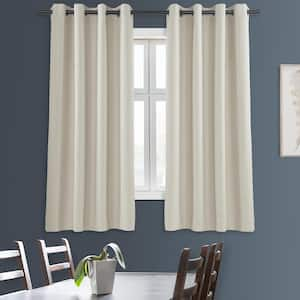 Oat Cream Grommet Room Darkening Curtain - 50 in. W x 63 in. L (1 Panel)