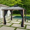Hampton Bay 9.8 ft. x 9.8 ft. Lorston Gazebo Outdoor Patio Replacement Netting GFM30731F-NET