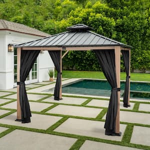 Lorston 12 ft. x 12 ft. Hard Top Gazebo with Netting