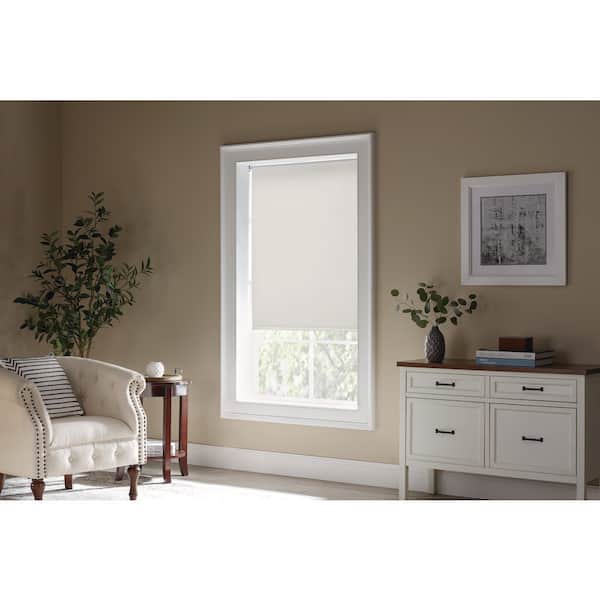 PRIVATE BRAND UNBRANDED Cut-to-Size Cream Cordless Room Darkening
