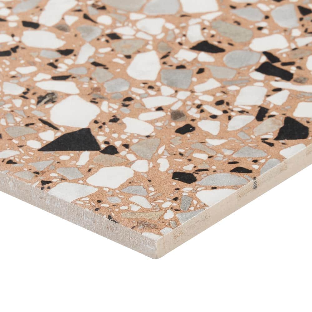 Grain Beige Matte Porcelain Terrazzo Floor and Wall Tile