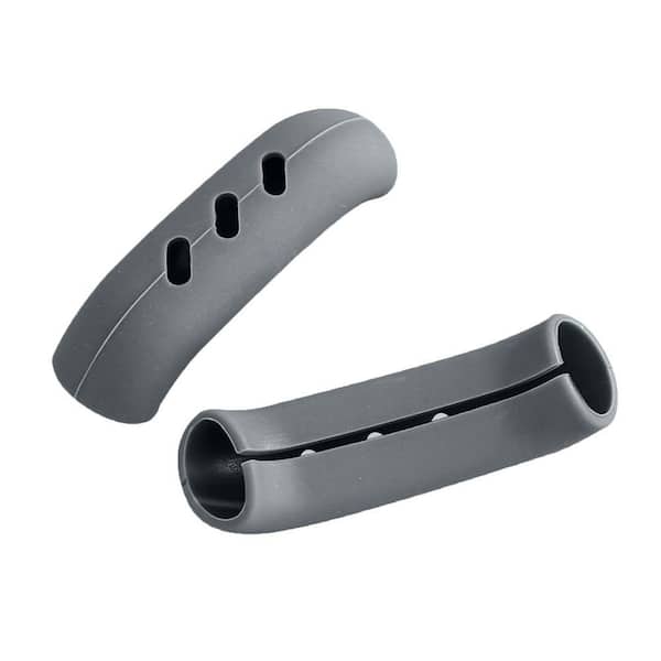 2pcs Red Silicone Heat Resistant Non Slip Cast Iron Skillet Handle Covers Accessory Set with Cooling Arc Design