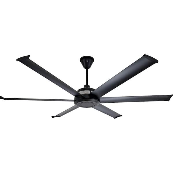 Mammoth 72 in. Smart Indoor/Outdoor Black Universal Mount Ceiling Fan with 12 in. Ext Tube Plus Remote and Phone App