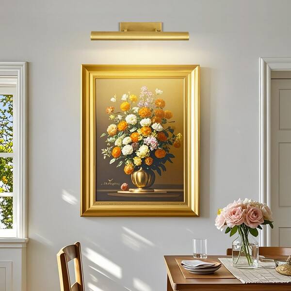 PUYRNF 18 in. Brass LED Picture Light, 270° Rotatable Wall Light