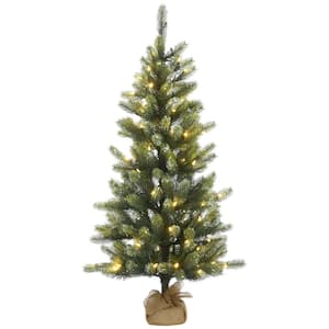 4.5 ft. Trinity Spruce Artificial Christmas Tree with LED Lights