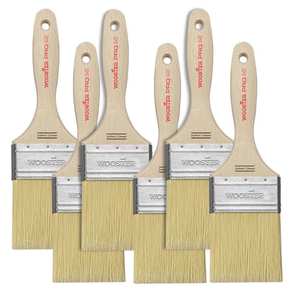 3 in. Chinex Flat Brush (6-Pack)
