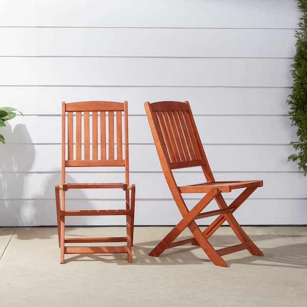 Vifah Malibu Folding Wood Outdoor, Home Depot Patio Furniture Folding Chairs