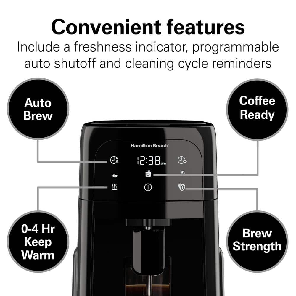 Hamilton Beach Black Programmable Dispensing Drip Coffee Maker
