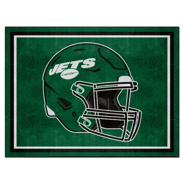 FANMATS New York Jets Green 8 ft. x 10 ft. Plush Area Rug