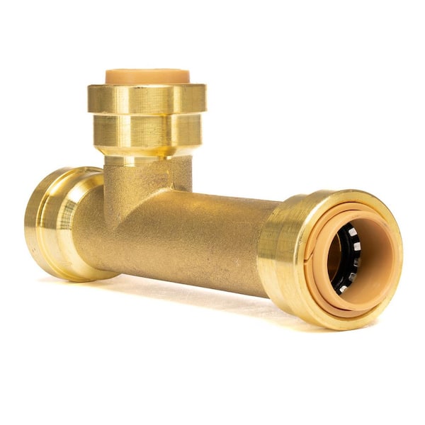QUICKFITTING 1/2 in. Push-to-Connect Brass Slip Tee Fitting