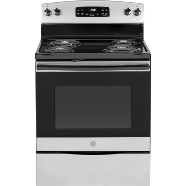 GE 30 in. 5.3 cu. ft. Electric Range with Self-Cleaning Oven in Silver