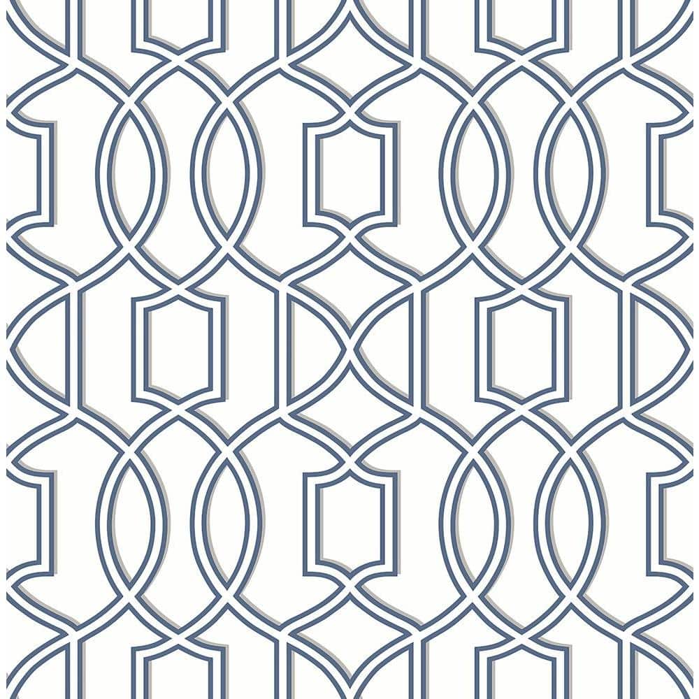 Quantum Blue Trellis Paper Strippable Roll (Covers 56.4 sq. ft.) price history on PriceWatchPro