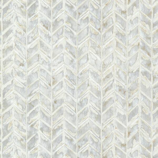 Brewster Sky Foothills Herringbone Texture Wallpaper Sample