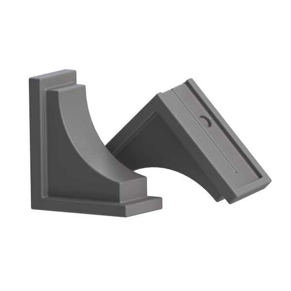 Mayne Nantucket Graphite Grey Polyethylene Decorative Corbel (2-Pack)