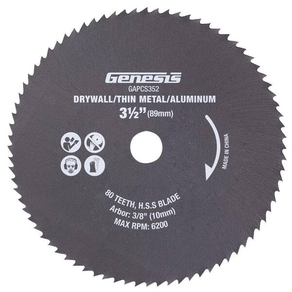 Genesis 3-1/2 in. 80-Tooth High Speed Steel Saw Blade