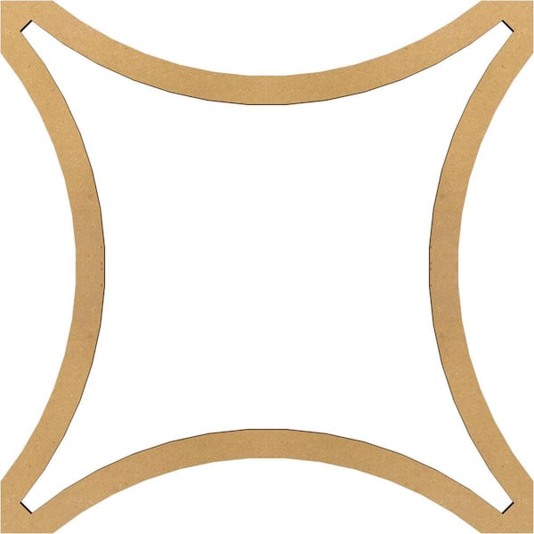 Ekena Millwork Large Lilley Fretwork 3/8 in. x 4 ft. x 4 ft. Brown Wood Decorative Wall Paneling 1-Pack