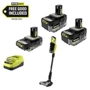 Ryobi ONE+ HP 18V Stick Vacuum + 2x 4Ah & 1x 2Ah HP Batteries & Charger