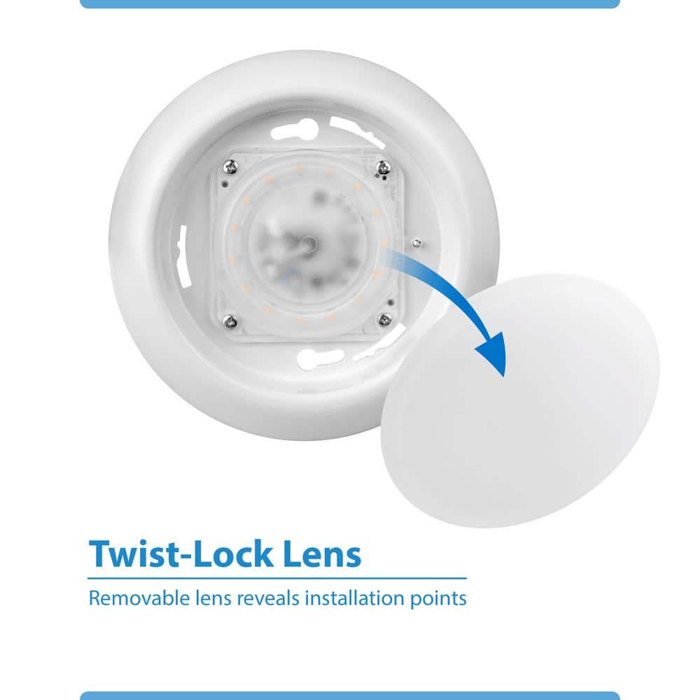 White Round Steel LED Indoor/Outdoor Downlight