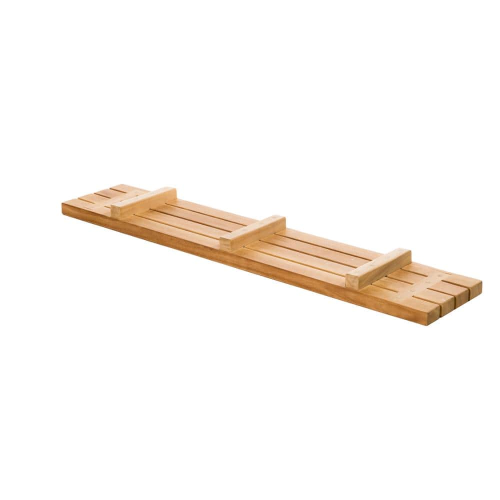 Natural Teak Wood Spa Tub Seat Caddy 34.5 Inches