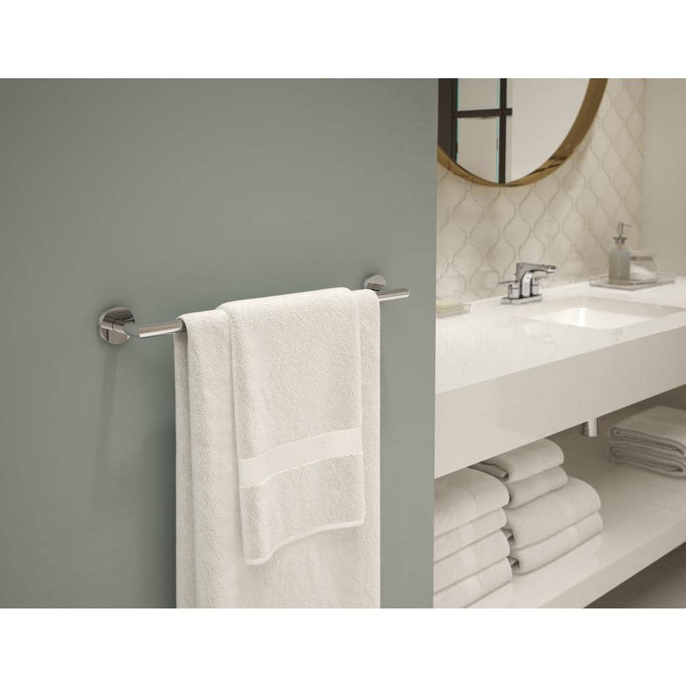 Identity 24" Chrome Wall Mounted Metal Towel Bar