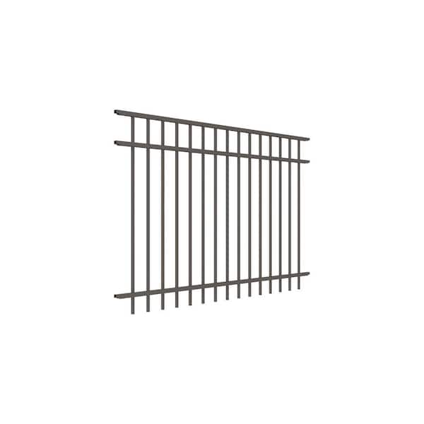 Natural Reflections 4 ft. x 6 ft. Pewter Aluminum Fence Panel