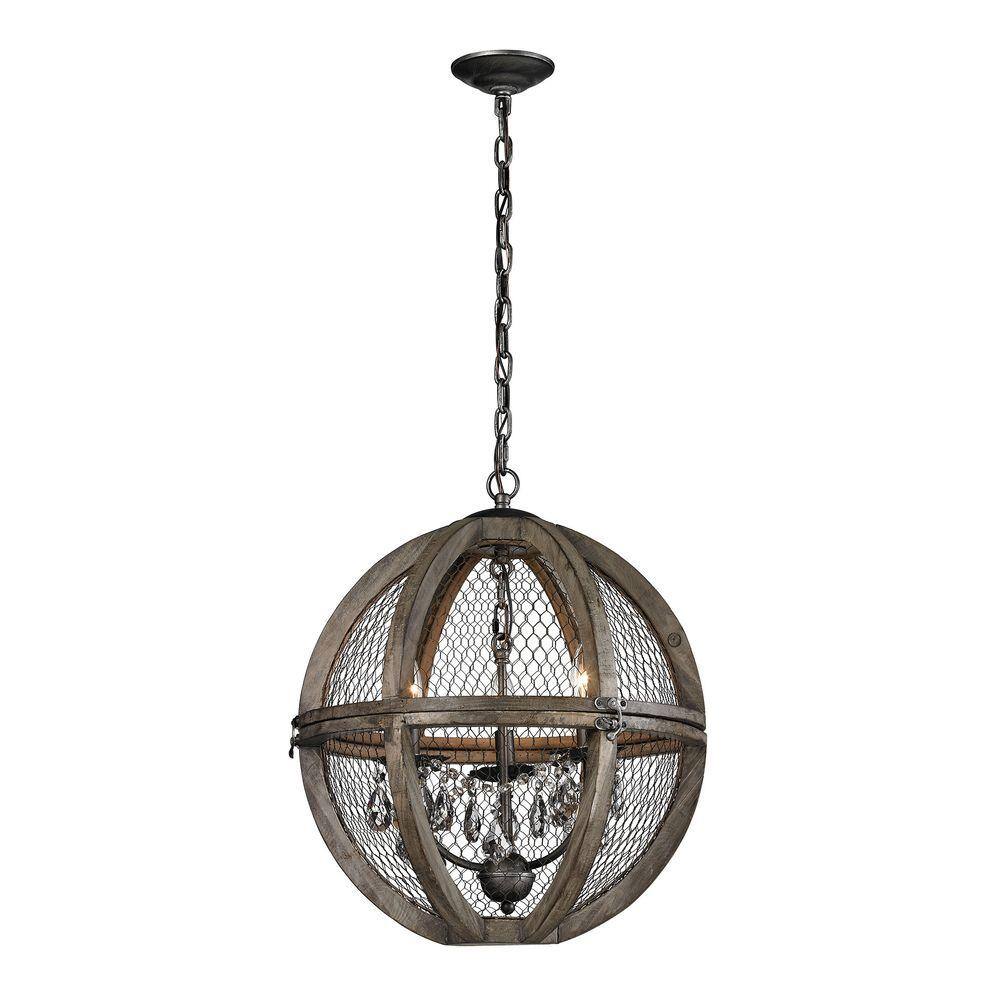 wire sphere chandelier