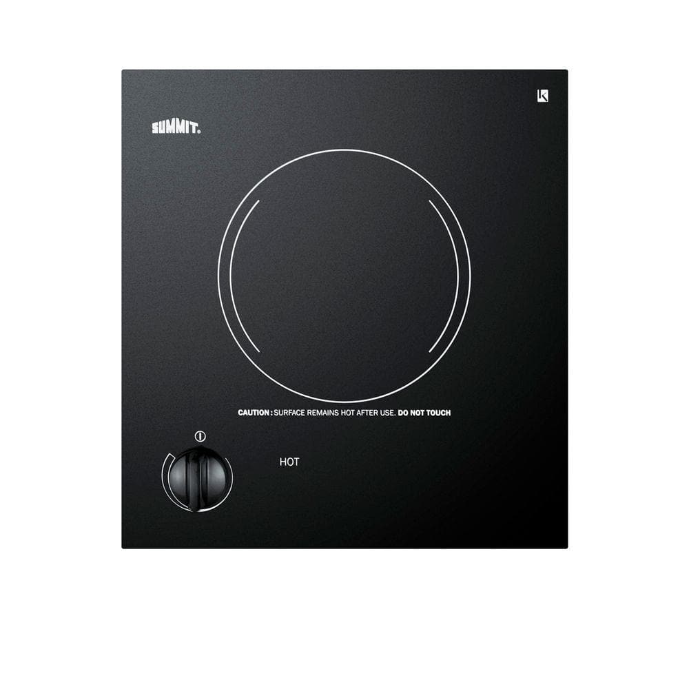Summit Appliance 12 in. Radiant Electric Cooktop in Black with 1-Element