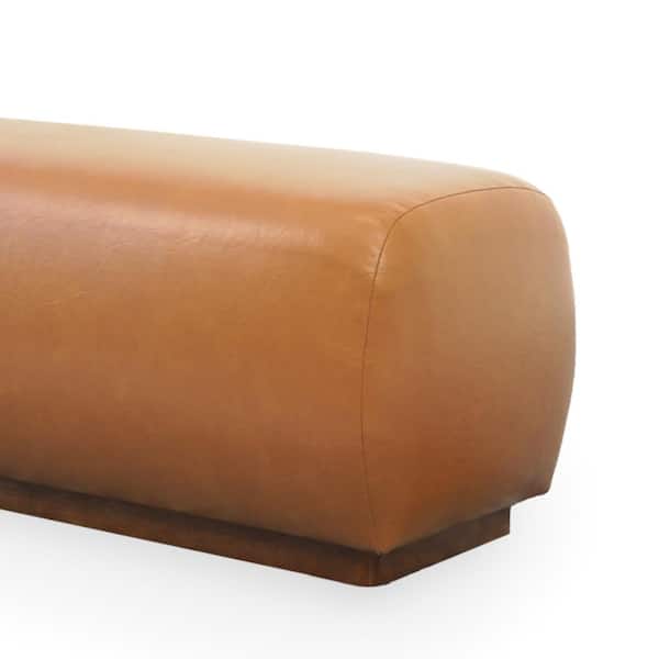 Ashcroft Furniture Co Arden Tan Vegan Leather 47.2 in