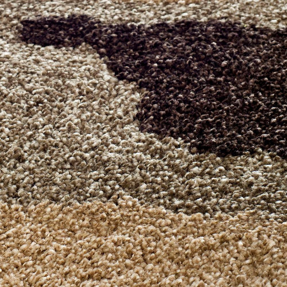 Gray and Beige Camouflage Shag 8' x 10' Area Rug