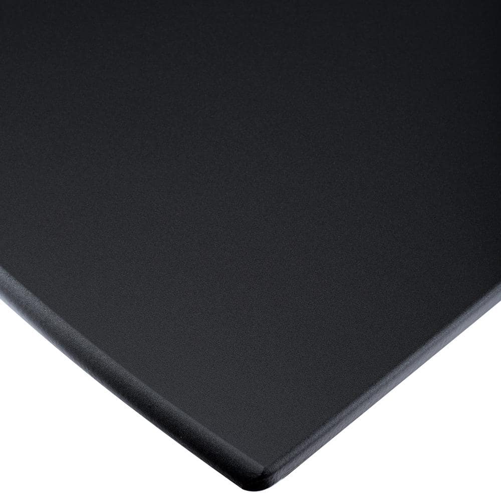 Adjustable Black Wood Mobile Laptop Cart with Smooth-Gliding Wheels