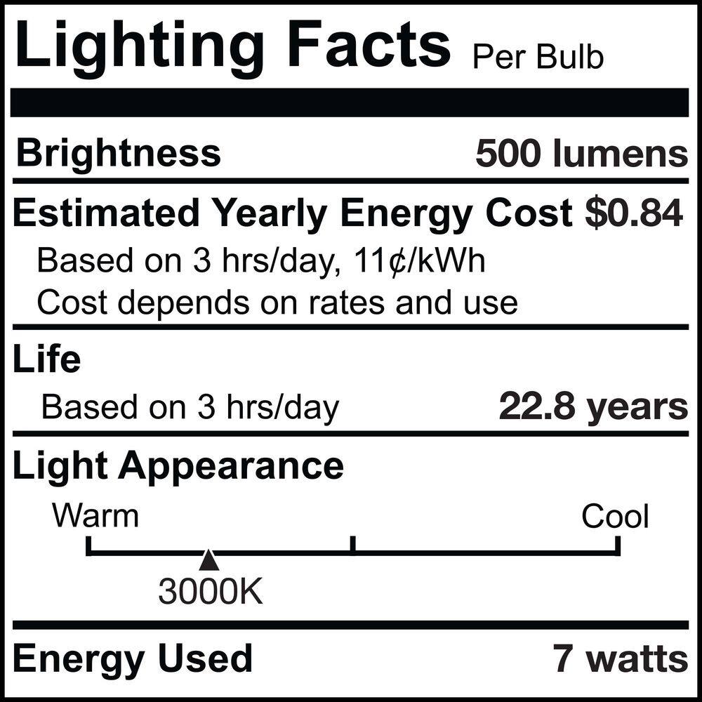 50 Watt Equivalent White Dimmable LED Flood Light Bulb Pack