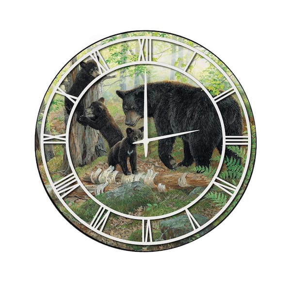 Unbranded "Playtime Bears" Full Coverage Art and White Numbers Imaged Wall Clock