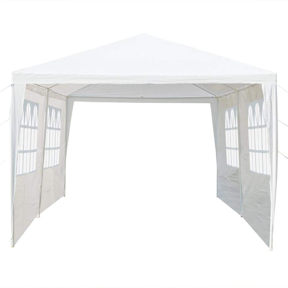 White 10'x20' Outdoor Canopy Tent with Removable Sidewalls