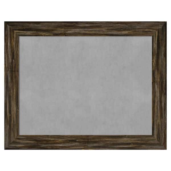 Amanti Art Fencepost Brown Narrow 29 in. x 23 in. Framed Magnetic Board