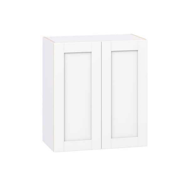 Milton 27 in. W x 14 in. D x 30 in. H Assembled Shaker Wall Kitchen Cabinet in Bright White