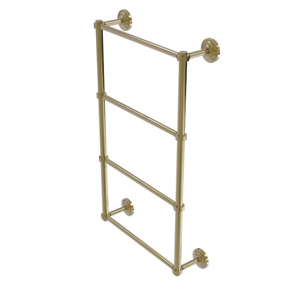 Allied Brass Que New Collection 30 in. Wall Mounted Guest Towel Holder in Unlacquered Brass