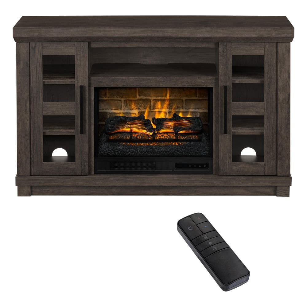 Buy Caufield 54 in. Freestanding Electric Fireplace TV Stand in Honey