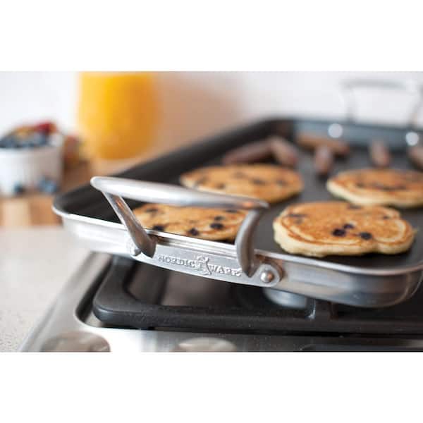 Used a NordicWare griddle from Costco on my Solo Stove Ranger. Was  searching for something just like that to cook over my Solo Stove. Didn't  want a grate to prevent food/grease from