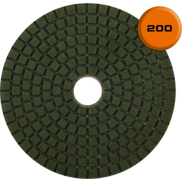 4 in. 200 Grit Resin Wet Polishing Pad