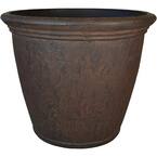 Suncast Willow 22 in. Round Java Blow Molded Plastic Planter (2-Pack ...