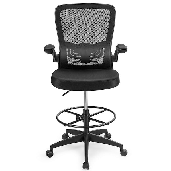 Drafting Chair Tall Office Chair Adjustable Height with Lumbar Support Flip Up 