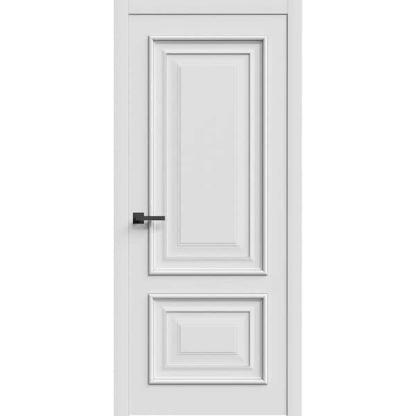 7822 36 in. x 80 in. Sold Core White Enamel Color Wood Interior Door Kit with Quick Assemble Jamb