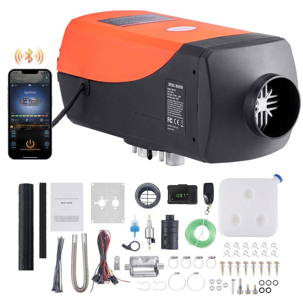 Diesel Air Heater 27,296 BTU 12V 8KW Other Fuel Type Space Heater w/Automatic Altitude Adjustment Bluetooth App Control price history on PriceWatchPro