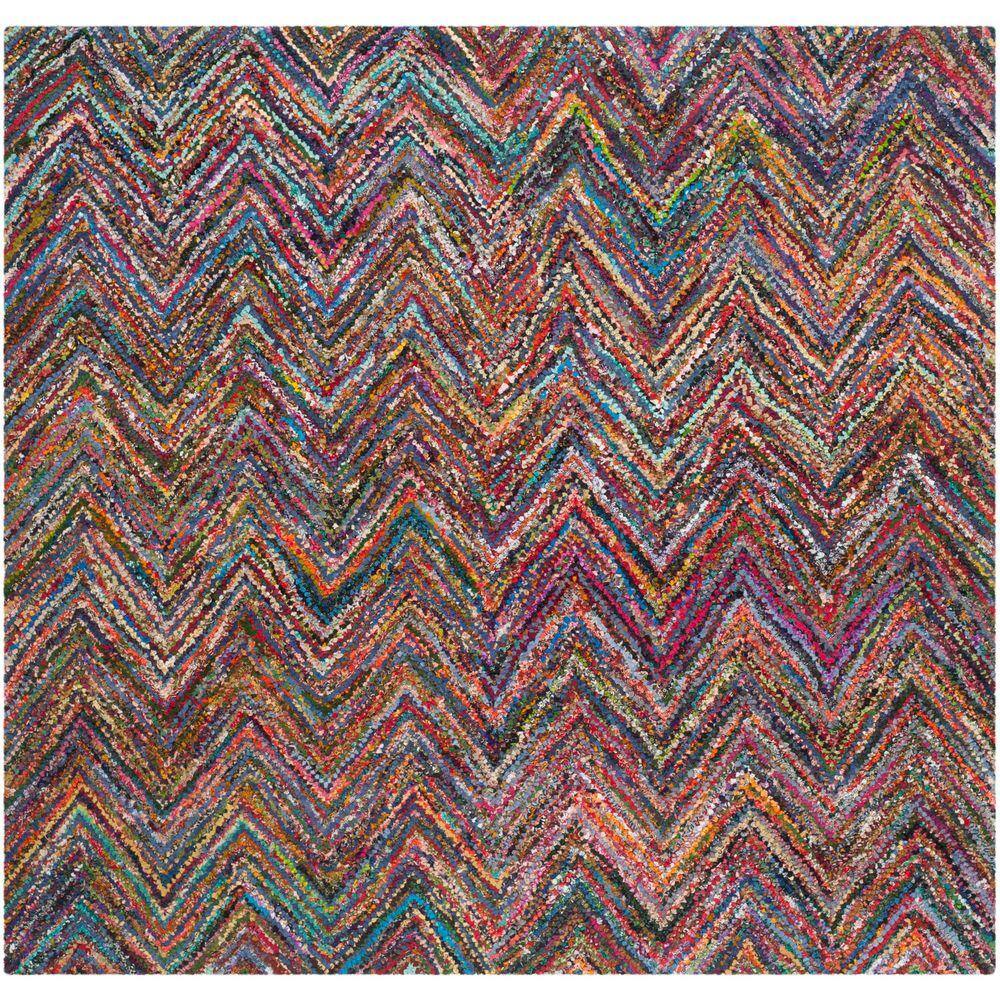 Safavieh Nantucket Blue/Multi 6 ft. x 6 ft. Square Area Rug-NAN141C-6SQ - The Home Depot