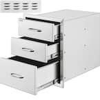 Outdoor Kitchen Drawers 18 in. W x 20.5 in. H x 20.7 in. D Flush Mount Access BBQ Drawers with Handle BBQ Island Drawers