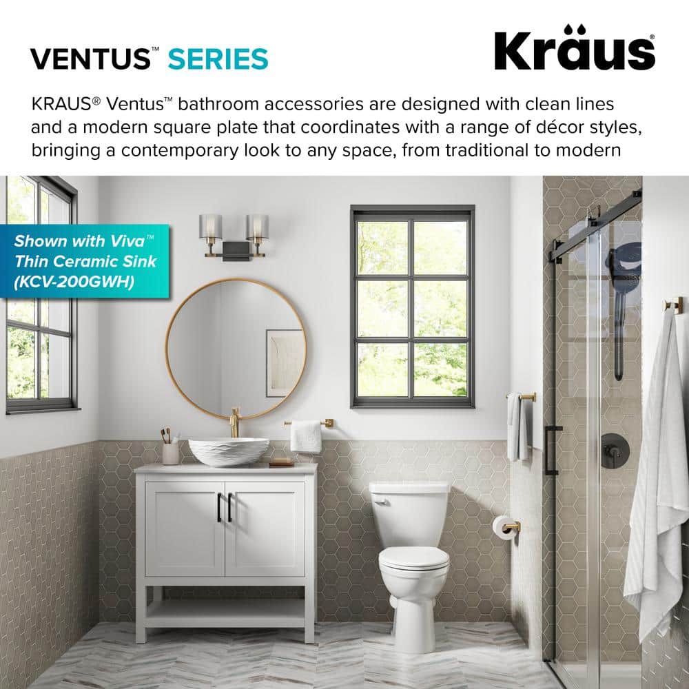 Ventus 18" Brushed Gold Wall Mounted Towel Bar