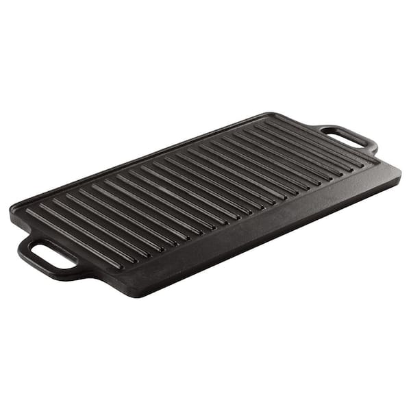 Winco 20 in. x 9.5 in. Cast Iron Reversible Griddle